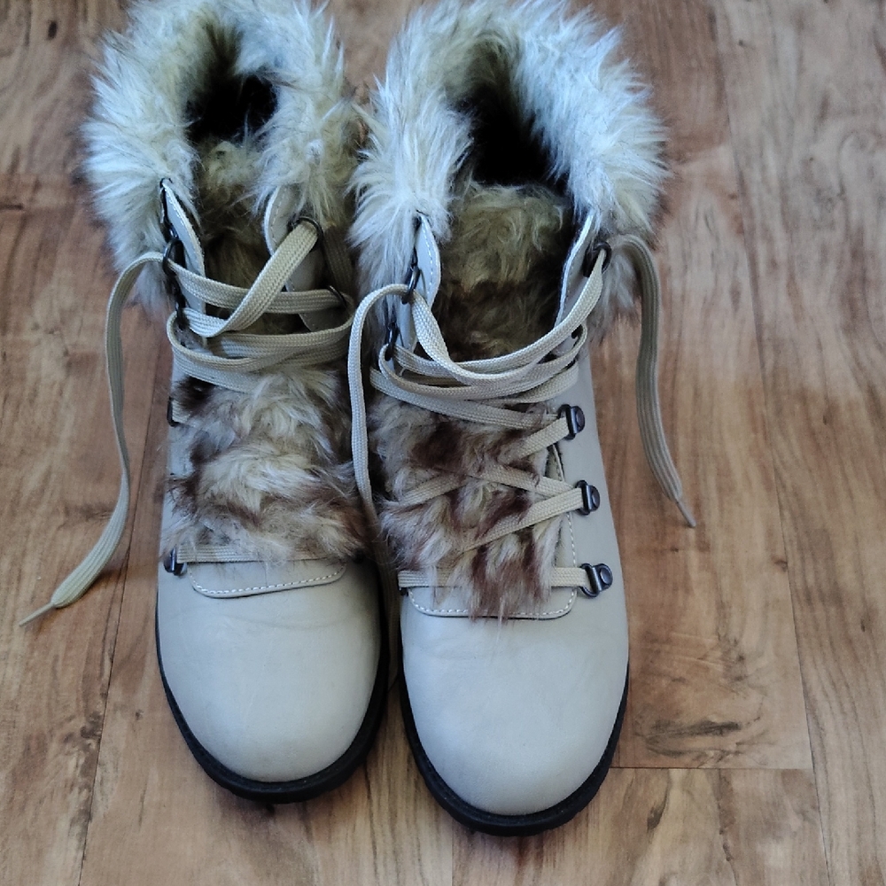 Wanted Brown and Cream Winter Boots